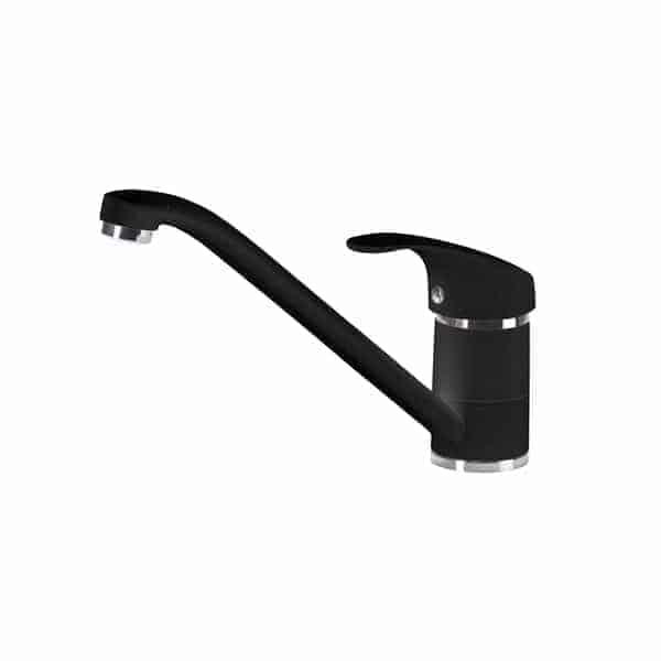 Grote foto keukenkraan pepe laag zwart graniet huis en inrichting keukenbenodigdheden