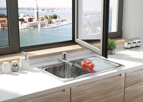 Grote foto keukenkraan aster neerklapbare hals chroom huis en inrichting keukenbenodigdheden