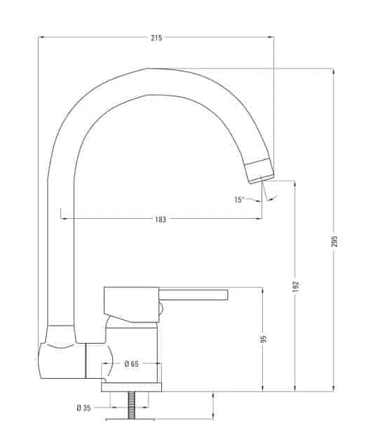 Grote foto keukenkraan aster neerklapbare hals chroom huis en inrichting keukenbenodigdheden