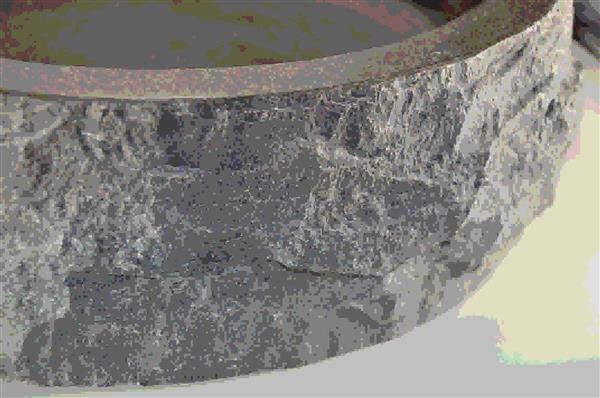 Grote foto waskom raw hammer natuursteen zwart doe het zelf en verbouw sanitair