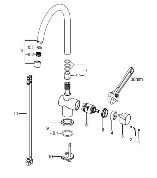 Grote foto keukenkraan mengkraan wiesbaden caral zwart huis en inrichting keukenbenodigdheden