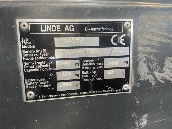 Grote foto 1998 linde elektrische heftruck 2000kg 410cm side shift 2017 batterij agrarisch heftrucks
