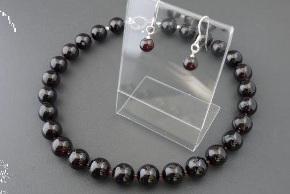 Grote foto granaat ketting oorhanger set sieraden tassen en uiterlijk kettingen