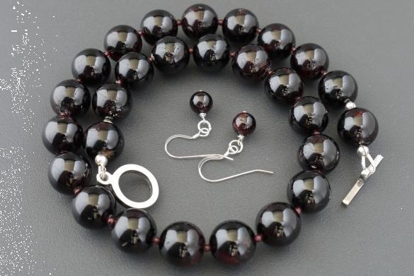 Grote foto granaat ketting oorhanger set sieraden tassen en uiterlijk kettingen