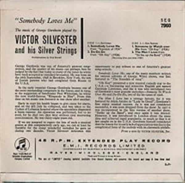 Grote foto victor silvester and his silver strings somebody loves me muziek en instrumenten platen elpees singles