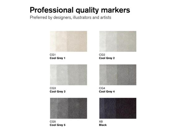 Grote foto winsor newton promarker set neutral tones 6 stuks zakelijke goederen kantoorartikelen