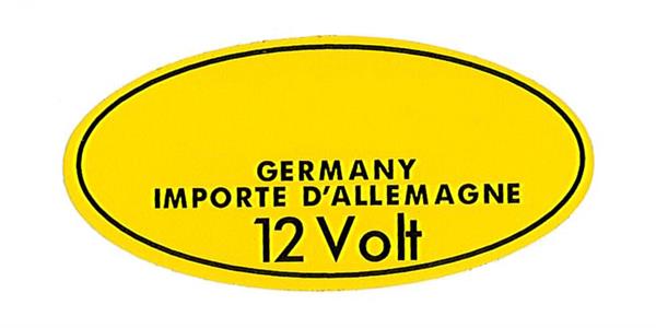 Grote foto sticker bosch germany importe d allemagne 12 volt zwart op geel voor bobine volvo onderdeel 108 auto onderdelen overige auto onderdelen