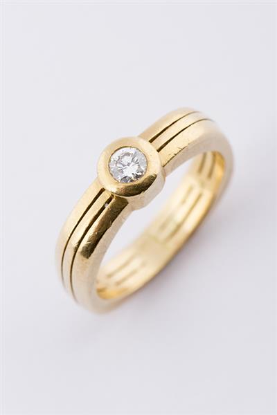Grote foto massieve solitair ring met briljant kleding dames sieraden
