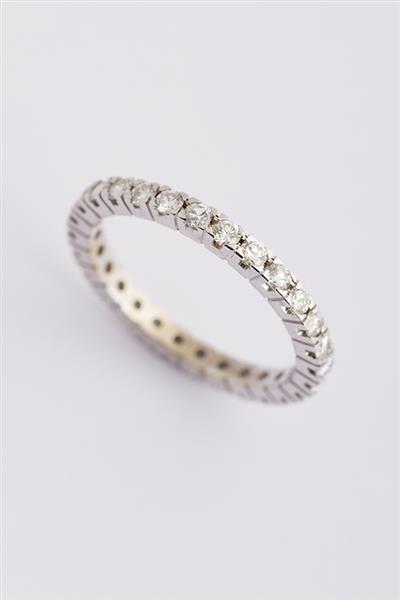 Grote foto wit gouden alliance ring met briljanten kleding dames sieraden