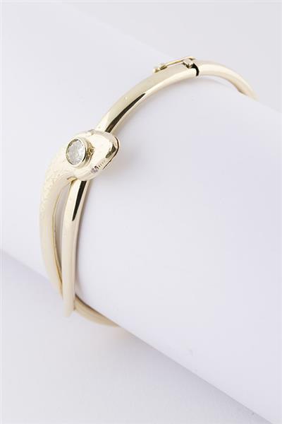 Grote foto gouden slangen armband met een briljant kleding dames sieraden