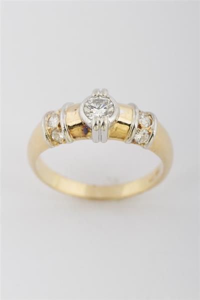 Grote foto gouden band ring met briljanten kleding dames sieraden