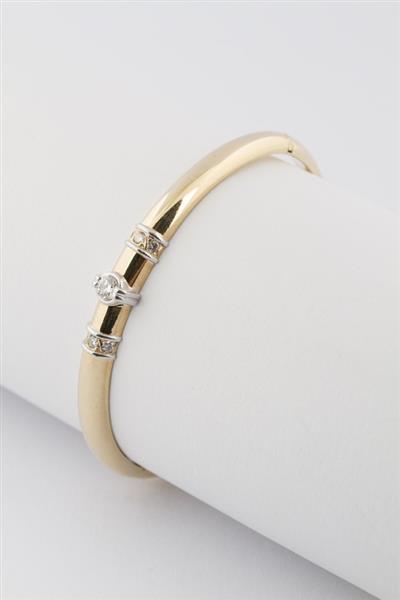 Grote foto gouden slaven armband met briljant kleding dames sieraden