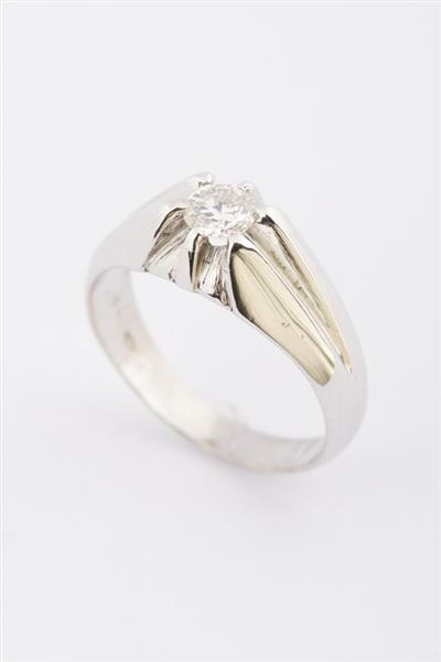 Grote foto wit gouden engelse band ring met briljant kleding dames sieraden