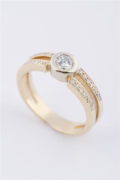 Grote foto gouden band ring met 29 briljanten kleding dames sieraden