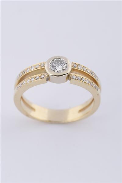 Grote foto gouden band ring met 29 briljanten kleding dames sieraden