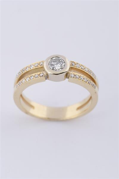 Grote foto gouden band ring met 29 briljanten kleding dames sieraden