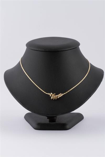 Grote foto gouden collier met 12 briljanten kleding dames sieraden