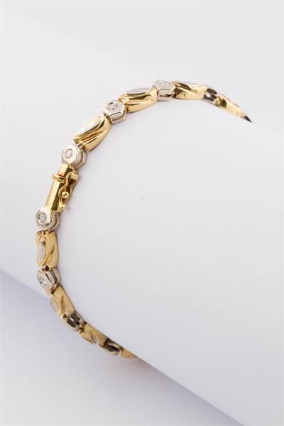 Grote foto gouden schakel armband met briljanten kleding dames sieraden