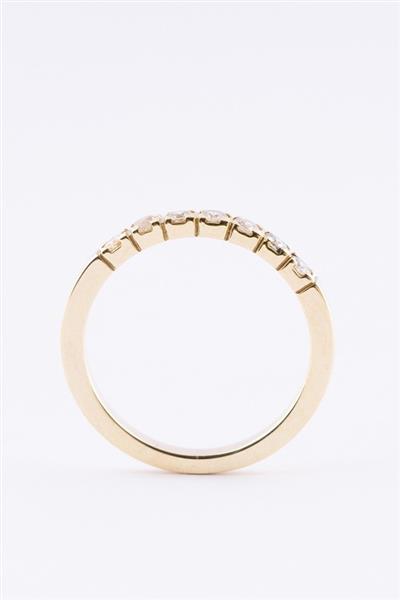 Grote foto gouden rij ring met 7 briljanten kleding dames sieraden