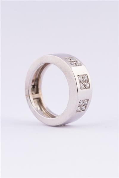 Grote foto wit gouden band ring met briljanten kleding dames sieraden