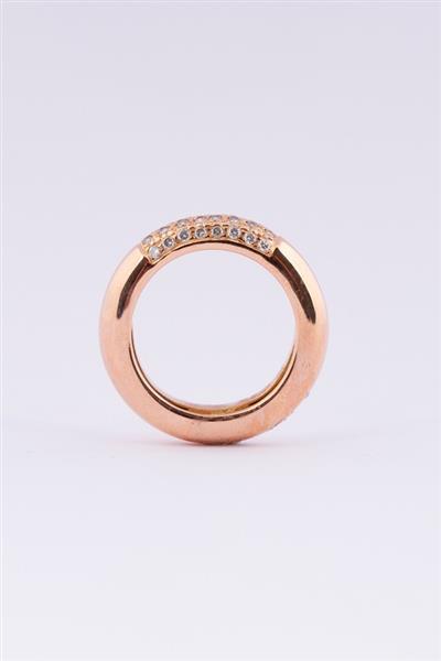 Grote foto gouden ros band ring met 24 briljanten kleding dames sieraden