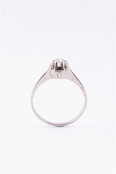 Grote foto wit gouden solitair ring 0.25ct kleding dames sieraden