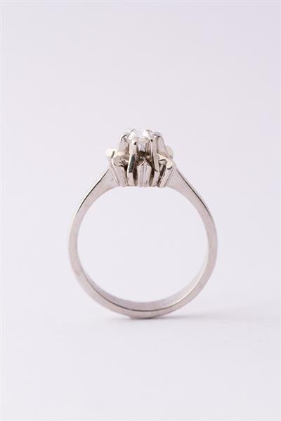 Grote foto wit gouden solitair ring met diamant kleding dames sieraden