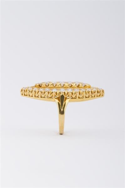 Grote foto 20 krt. gouden markies ring met briljanten kleding dames sieraden