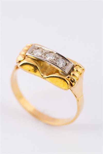 Grote foto gouden d mod ring met briljanten kleding dames sieraden