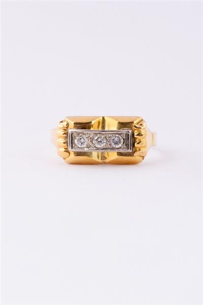 Grote foto gouden d mod ring met briljanten kleding dames sieraden