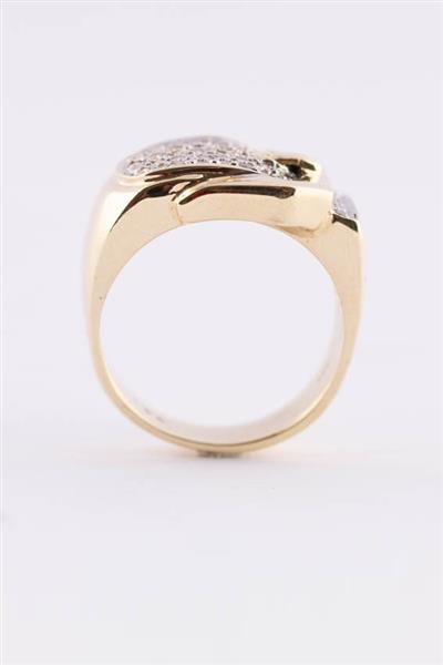 Grote foto gouden gesp ring met diamanten kleding dames sieraden