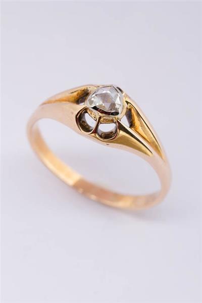 Grote foto antieke gouden ring met diamant kleding dames sieraden