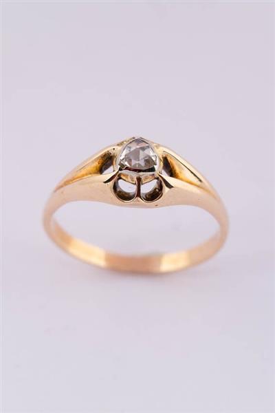 Grote foto antieke gouden ring met diamant kleding dames sieraden