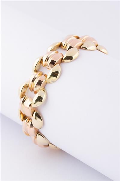 Grote foto gouden bi color schakel armband kleding dames sieraden