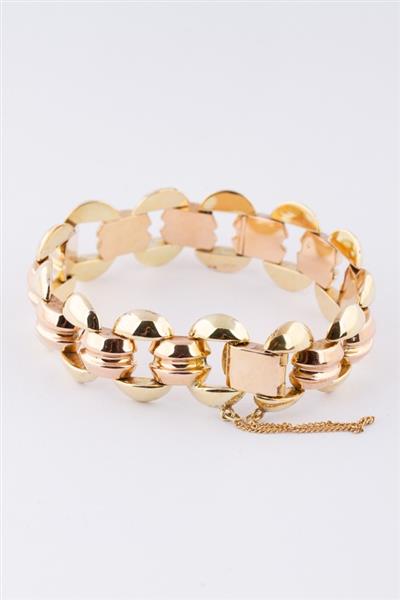 Grote foto gouden bi color schakel armband kleding dames sieraden