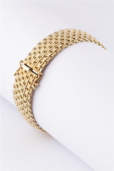 Grote foto gouden milanese schakel armband kleding dames sieraden