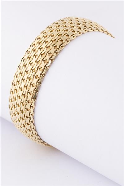 Grote foto gouden milanese schakel armband kleding dames sieraden