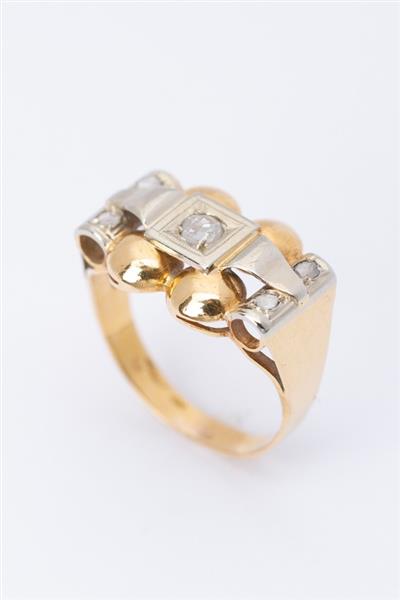 Grote foto gouden d mod retro ring met diamanten kleding dames sieraden