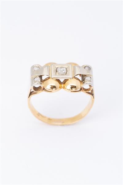 Grote foto gouden d mod retro ring met diamanten kleding dames sieraden