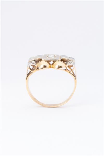 Grote foto gouden d mod retro ring met diamanten kleding dames sieraden