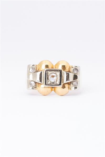 Grote foto gouden d mod retro ring met diamanten kleding dames sieraden