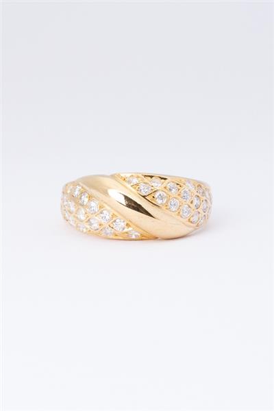 Grote foto gouden ring met 34 briljanten portugal kleding dames sieraden