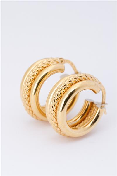 Grote foto 18 krt. gouden oor ringen kleding dames sieraden
