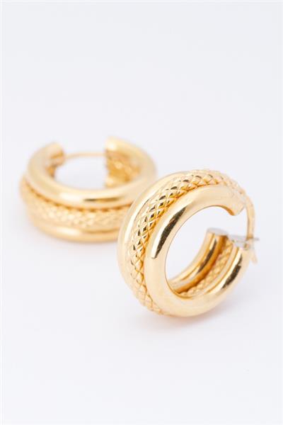 Grote foto 18 krt. gouden oor ringen kleding dames sieraden
