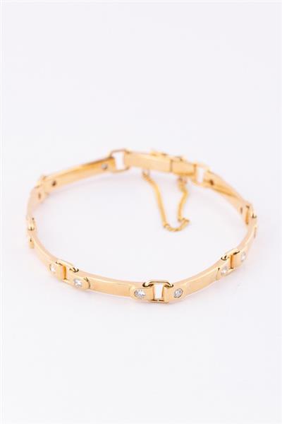 Grote foto gouden schakelarmband met briljanten kleding dames sieraden