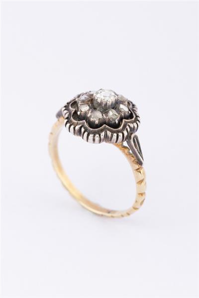 Grote foto antieke gouden ring met diamanten kleding dames sieraden