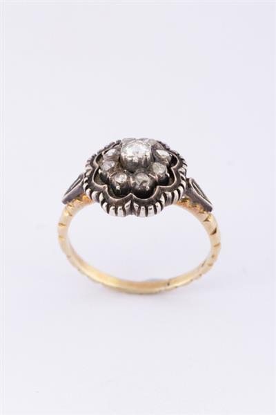 Grote foto antieke gouden ring met diamanten kleding dames sieraden