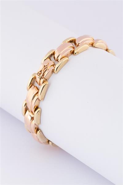 Grote foto gouden bi color schakel armband kleding dames sieraden