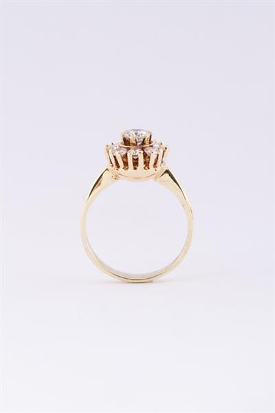 Grote foto gouden entourage ring met briljanten kleding dames sieraden