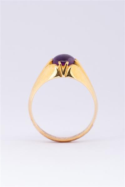 Grote foto gouden ring met amethist kleding dames sieraden